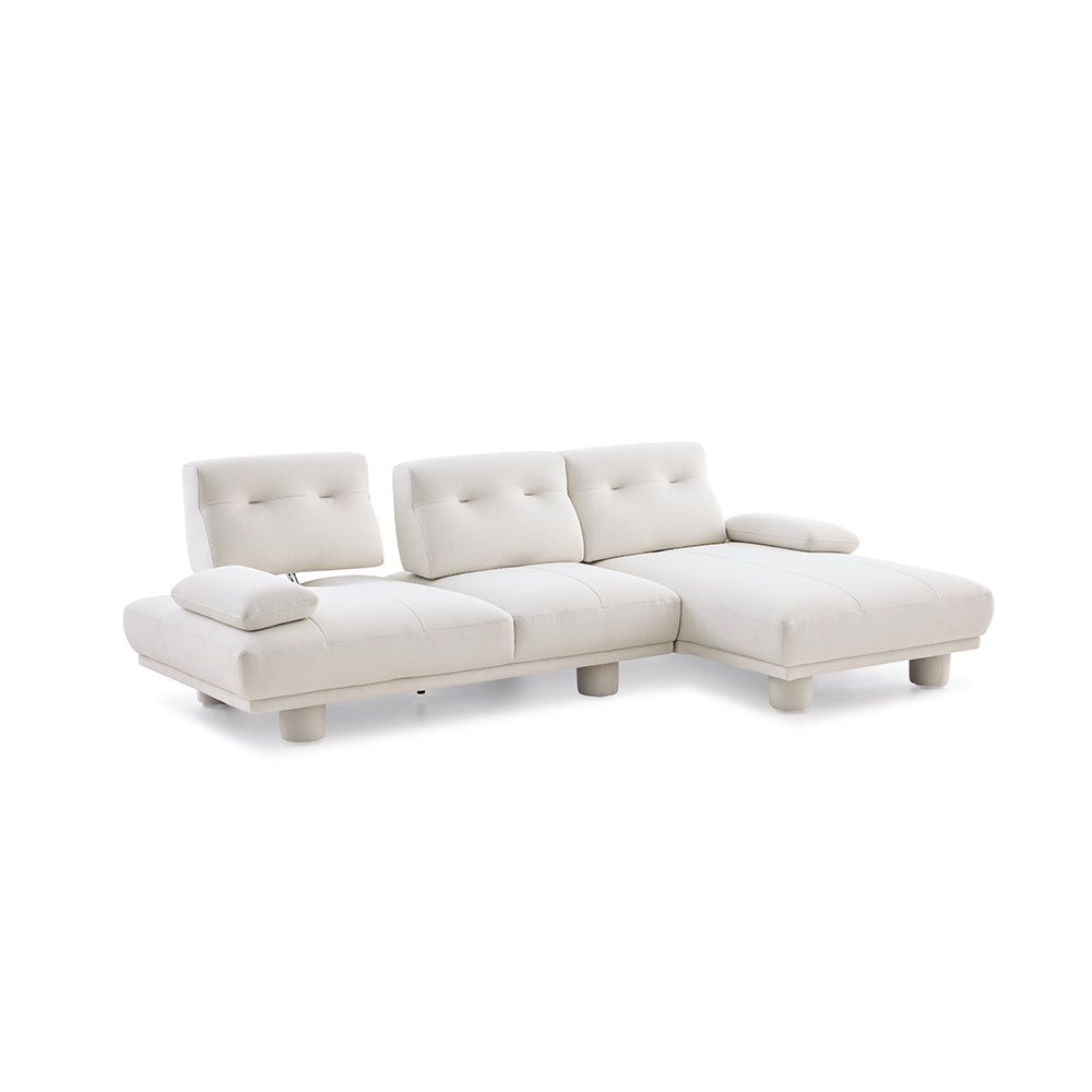 Stella Fabric Right Side Facing Chaise Lounge Sofa Bed