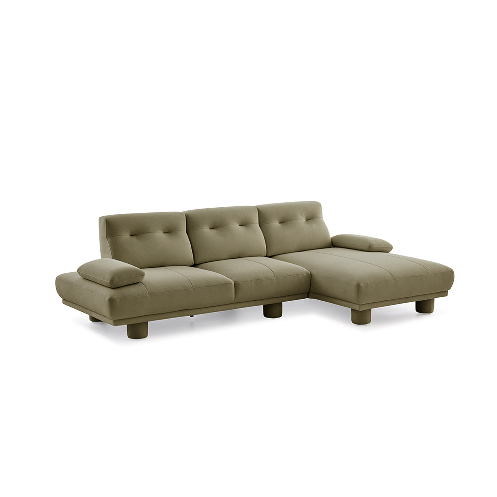 Stella Fabric Right Side Facing Chaise Lounge Sofa Bed