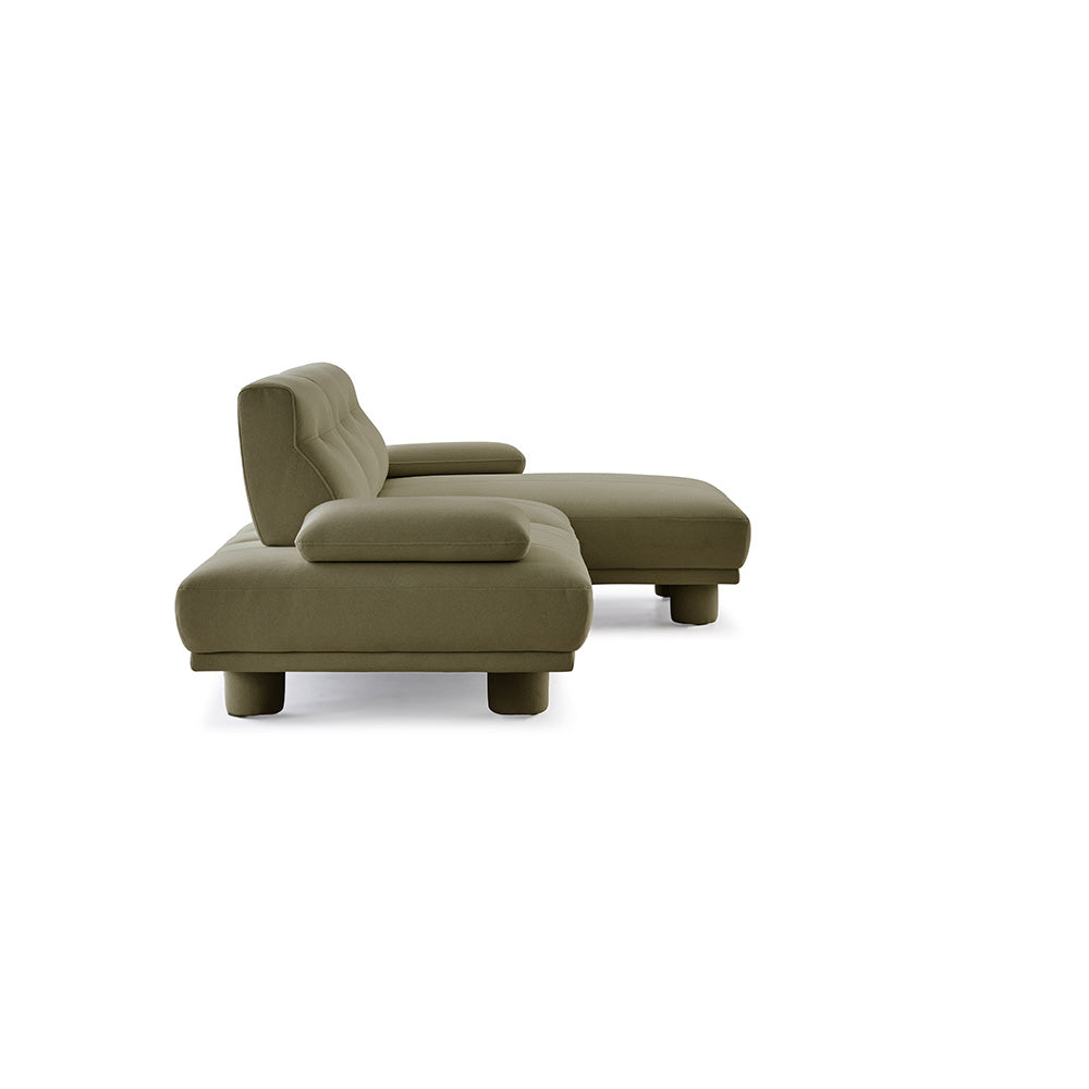 Stella Fabric Right Side Facing Chaise Lounge Sofa Bed