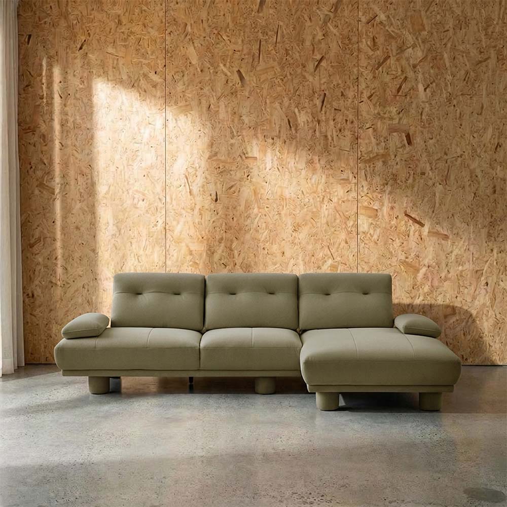 Stella Fabric Right Side Facing Chaise Lounge Sofa Bed
