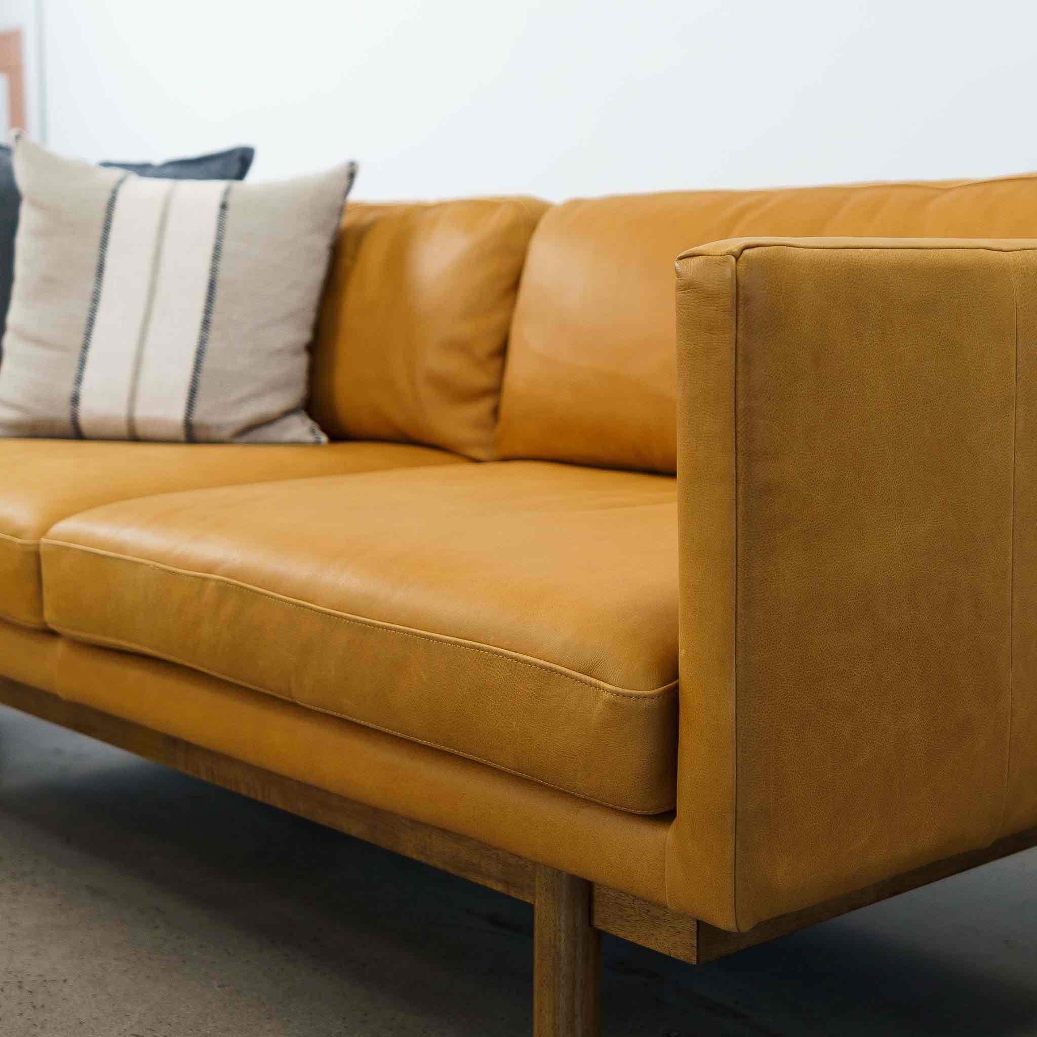 Strada Leather 3 Seat Sofa