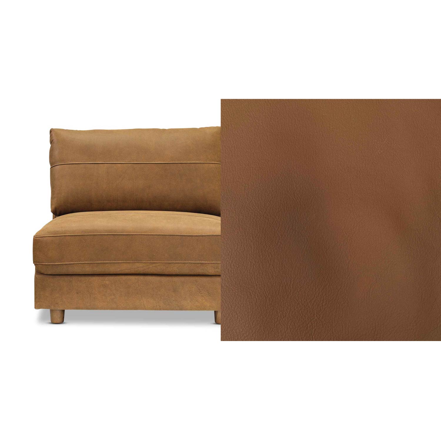Barcelona Leather 1.5 Armless Chair