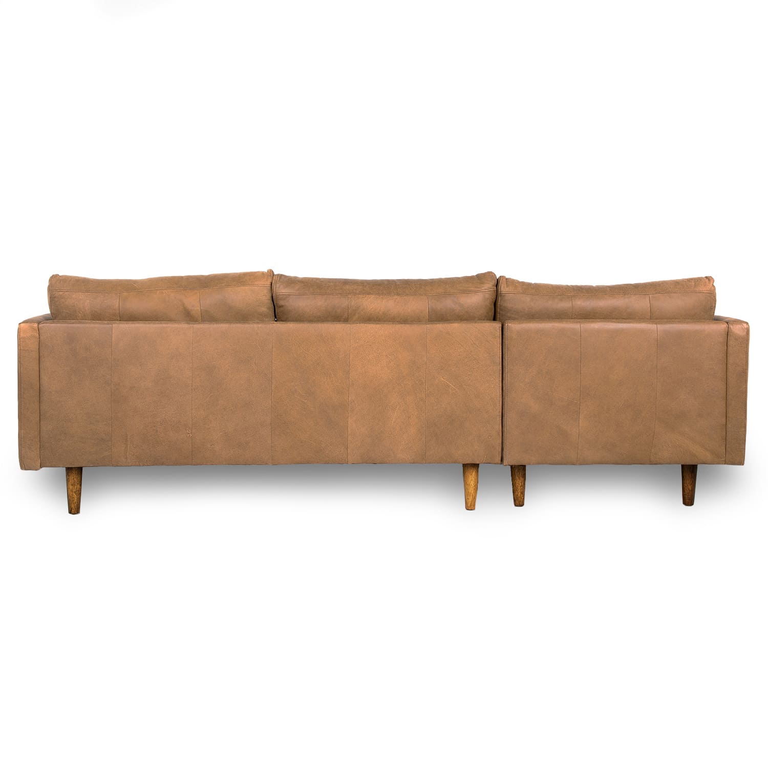 Jordie Leather Left Side Facing Sectional Chaise Lounge